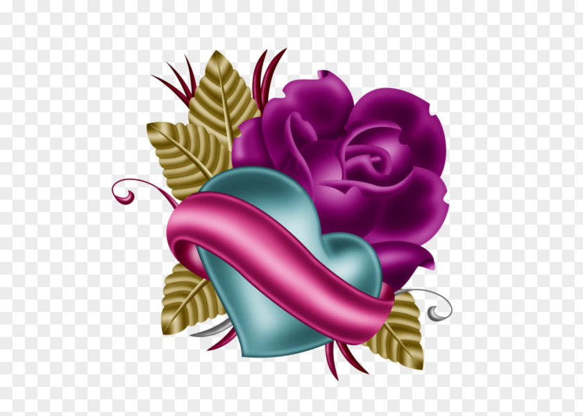 Purple Garden Roses Clip Art PNG