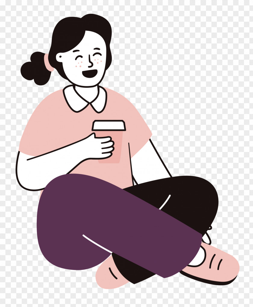 Sitting On Floor Sitting Woman PNG