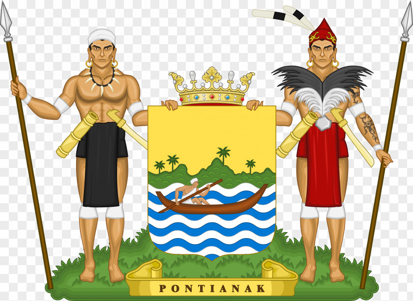 Backslash Flag Pontianak Coat Of Arms Vector Graphics Illustration Kalimantan PNG