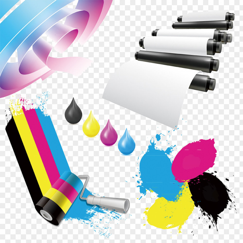 Realistic Color Tools Offset Printing Printer Press PNG
