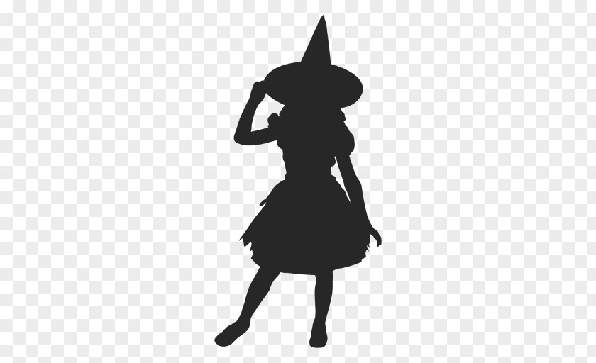 Witch Vector Silhouette Costume PNG