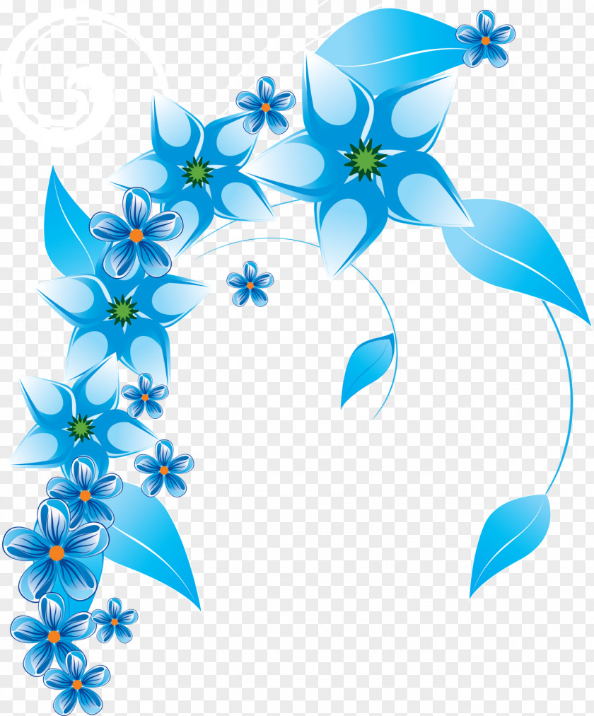 Floral Vector Flower Blue Clip Art PNG