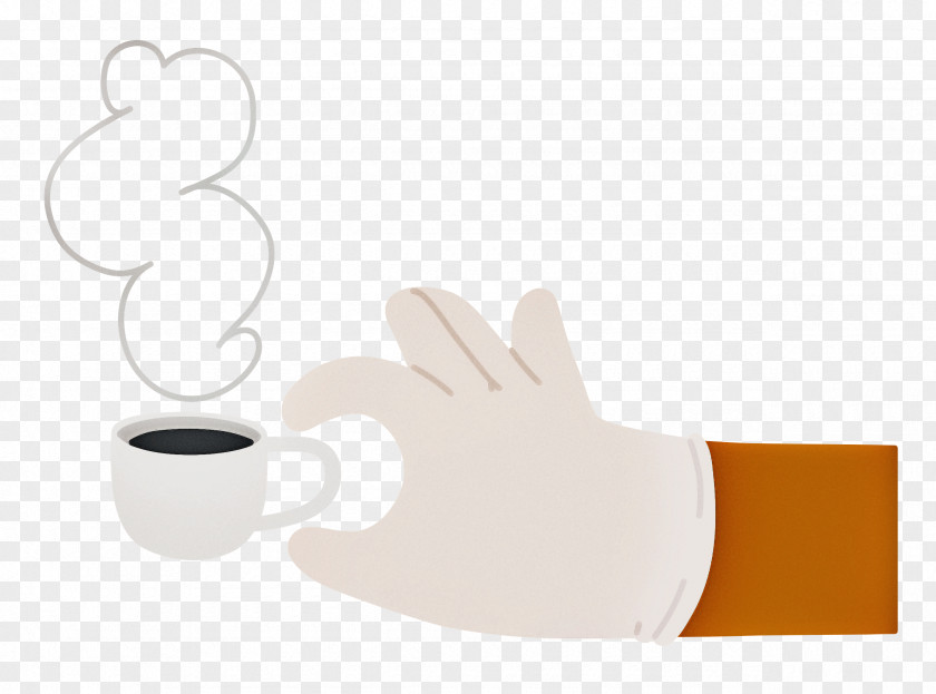 Hand Pinching Coffee PNG