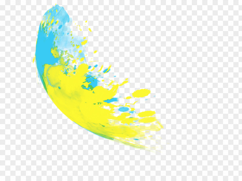 Splash Yellow Leaf Organism Font PNG