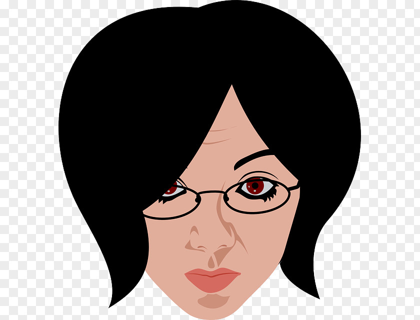 Woman Face Glasses Clip Art PNG