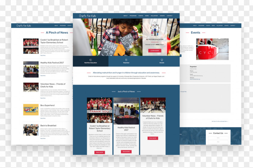 Chef Kids Chefs For Mockup University Of Nevada, Reno Web Page Online Advertising PNG