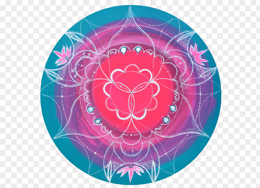 Circle Mandala Third Eye Painting Pattern PNG
