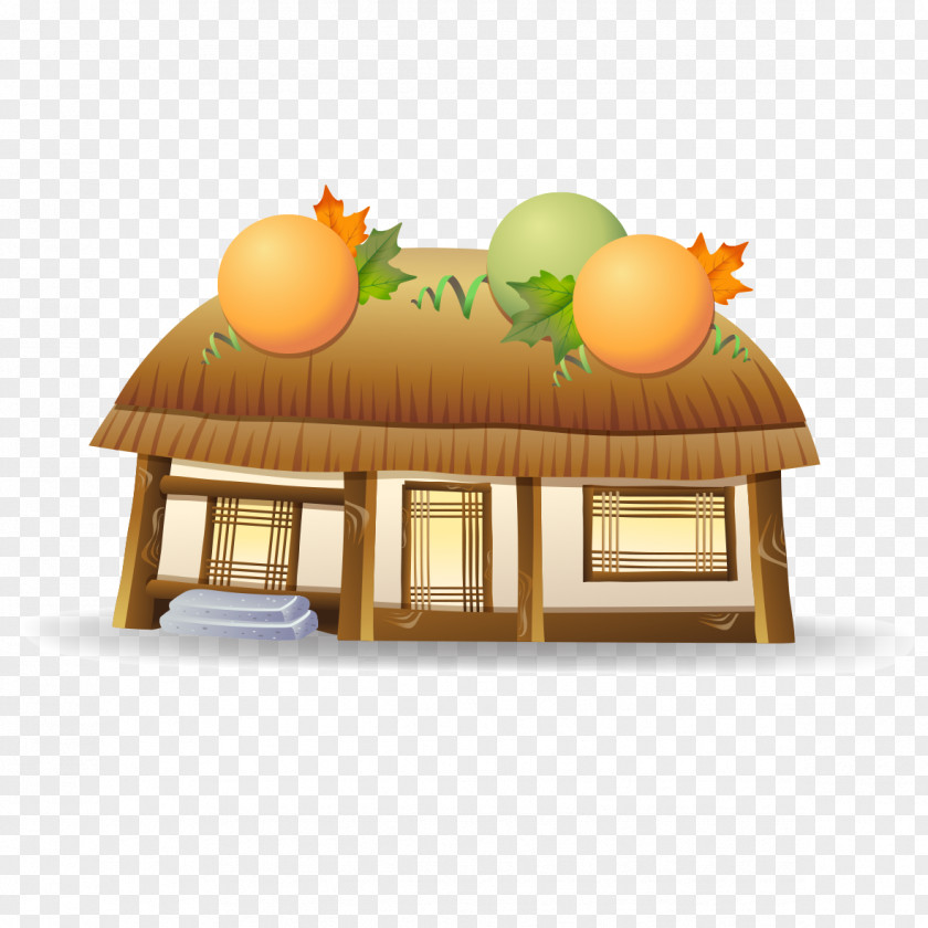 Hand-drawn Cartoon Grass House Animation Illustration PNG