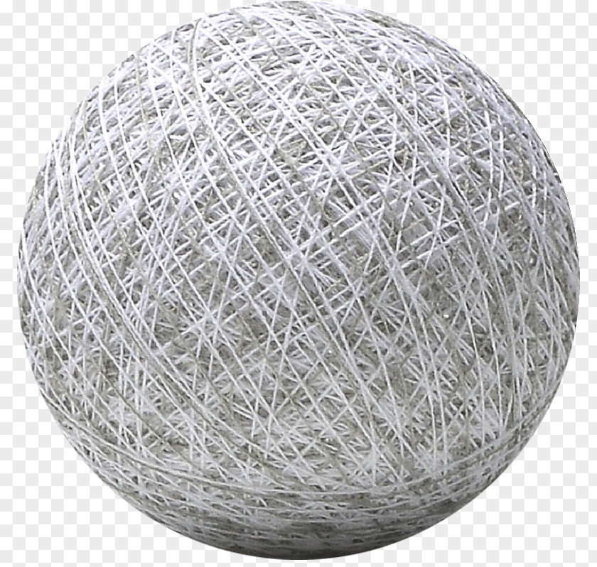White Marble Cotton Balls Rope Twine Thread PNG