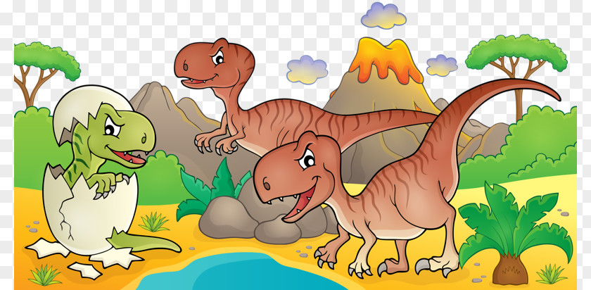 Cartoon Dinosaur Public Transport Timetable Lesson Illustration PNG