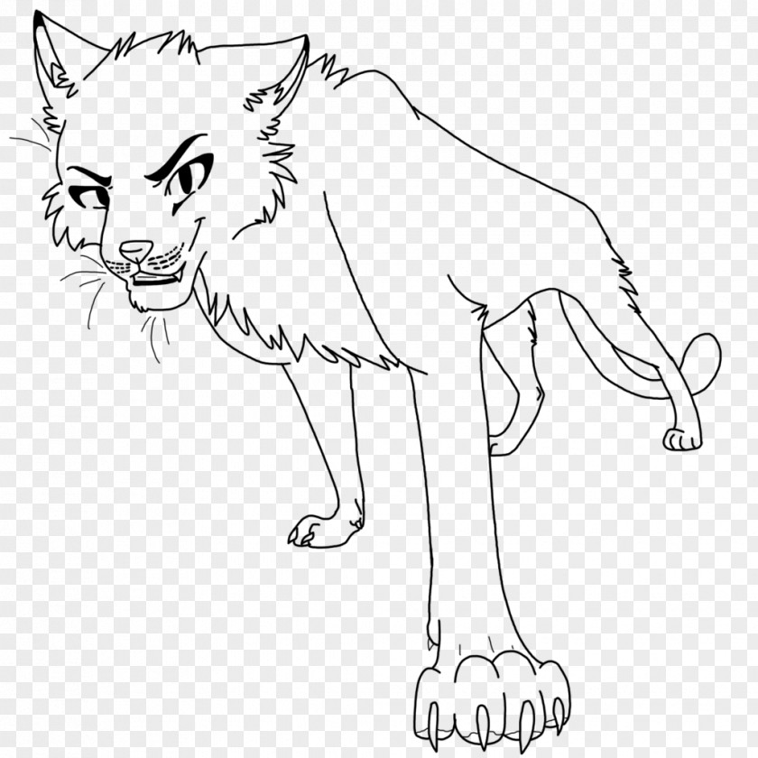 Evil Pit Bull Cats Line Art Drawing PNG