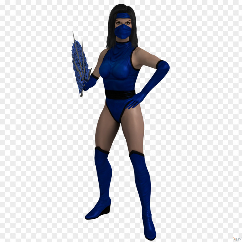 Kitana Cobalt Blue Costume Character PNG