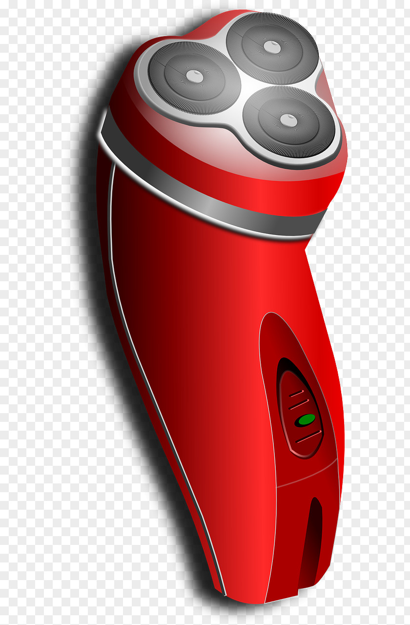 Red Electric Razor Shaving Clip Art PNG