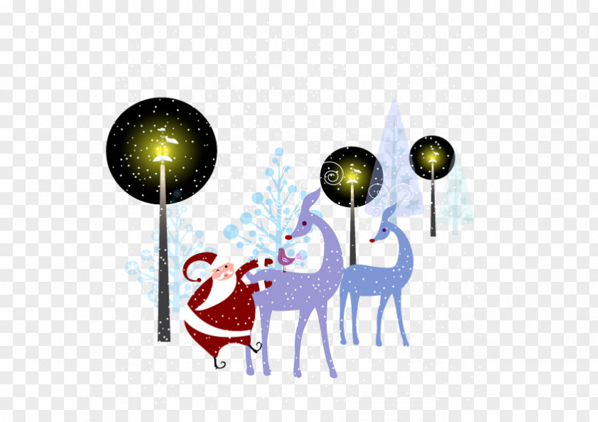 Santa Claus And Reindeer Ded Moroz PNG