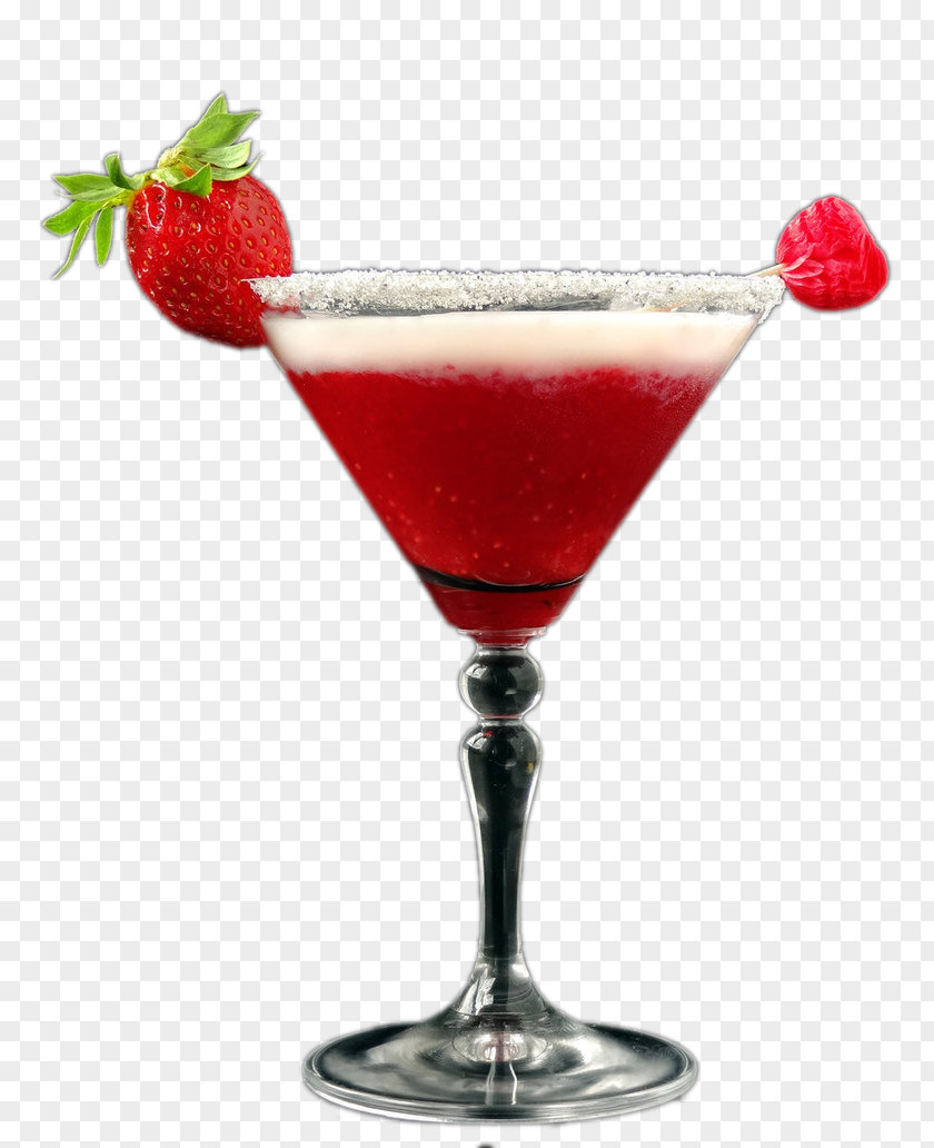 Stuck Red Strawberry Cocktail Garnish Daiquiri Bacardi Woo PNG