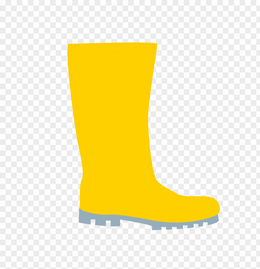 Vector Yellow Rubber Shoes Rain Boots Shoe Wellington Boot PNG
