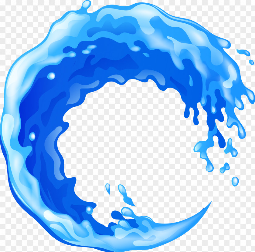 Blue Simple Wave Circle PNG simple wave circle clipart PNG