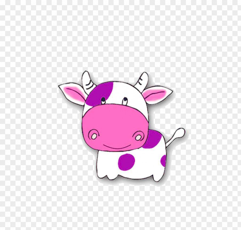 Purple Calves Cattle Calf Cartoon PNG