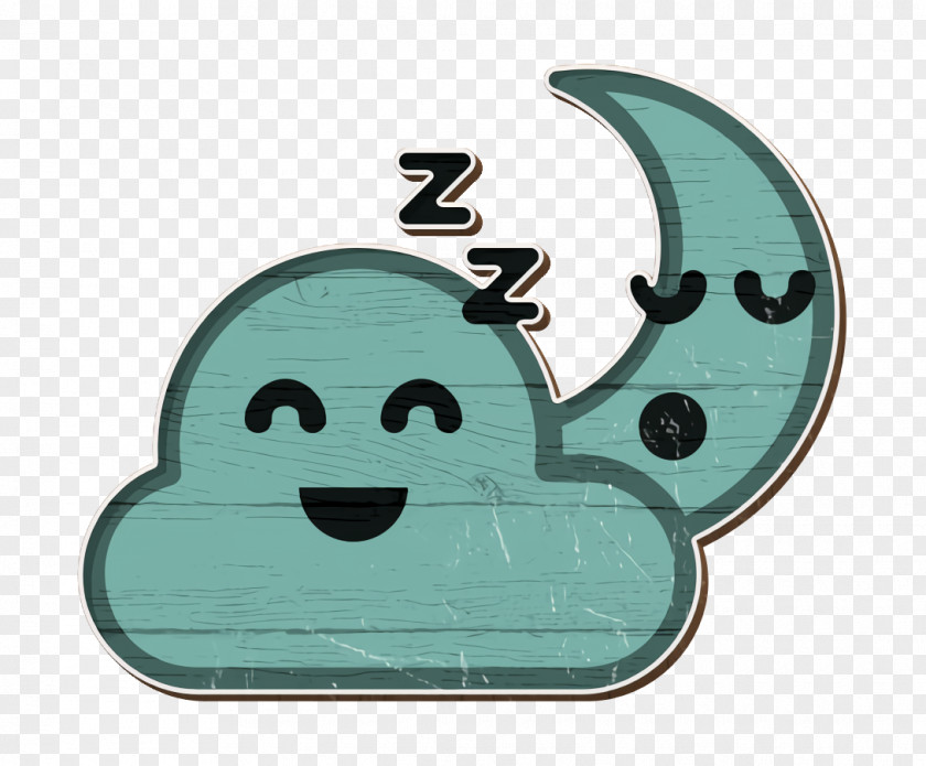 Smile Teal Cloud Icon PNG