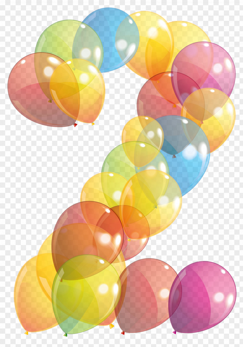 Transparent Two Number Of Balloons Clipart Image Balloon Clip Art PNG
