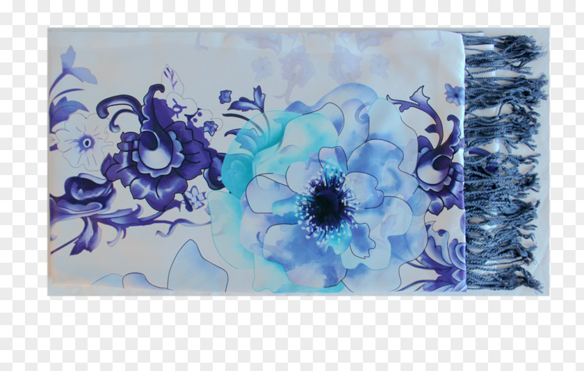 Silk Print Floral Design Scarf Wrap Shawl Paisley PNG