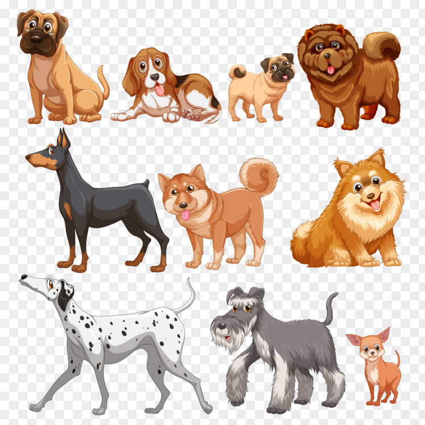 Vector Dog Chihuahua Dalmatian Pug Clip Art PNG