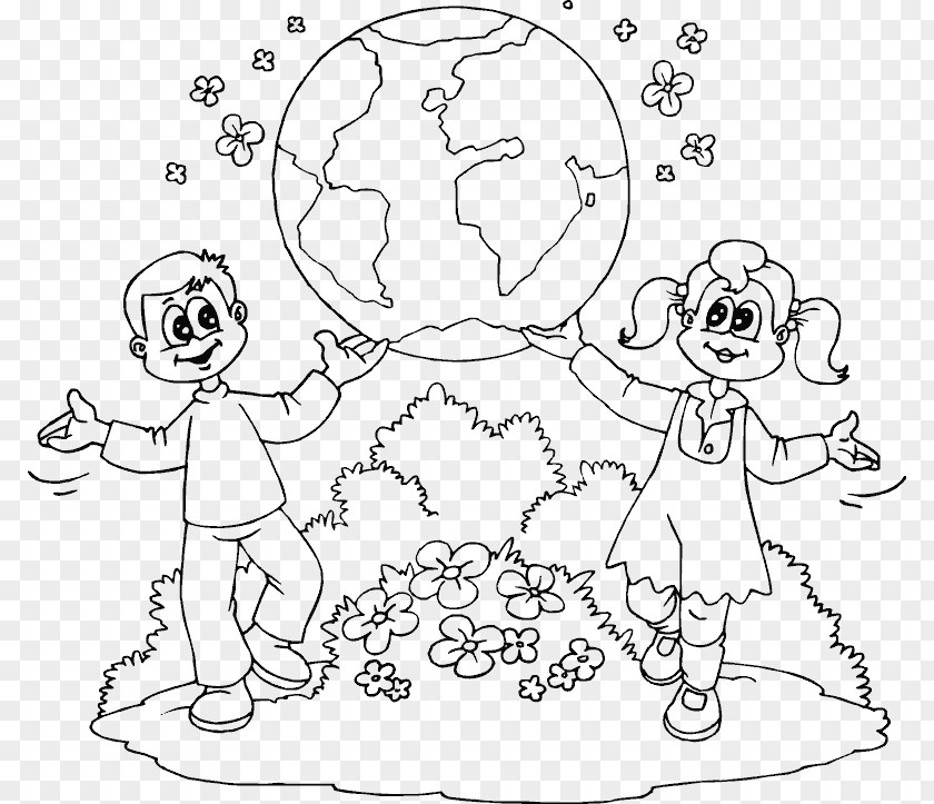 Earth Day Coloring Book Child Planet PNG