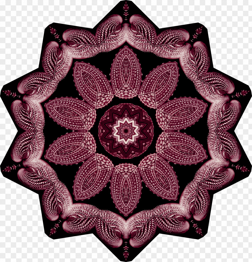 Exquisite Designs Symmetry Pink M Circle Pattern PNG