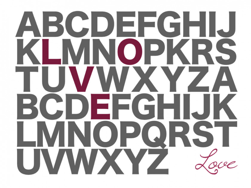 Graphic Letters Of The Alphabet Block Font PNG