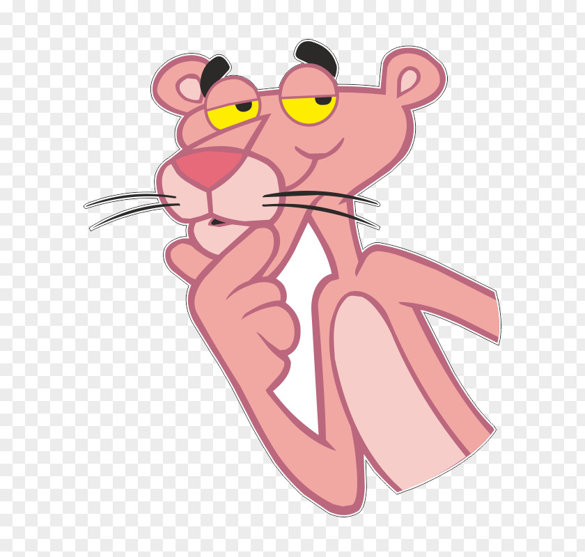 Animation Pink Cat Decal The Panther Sticker PNG