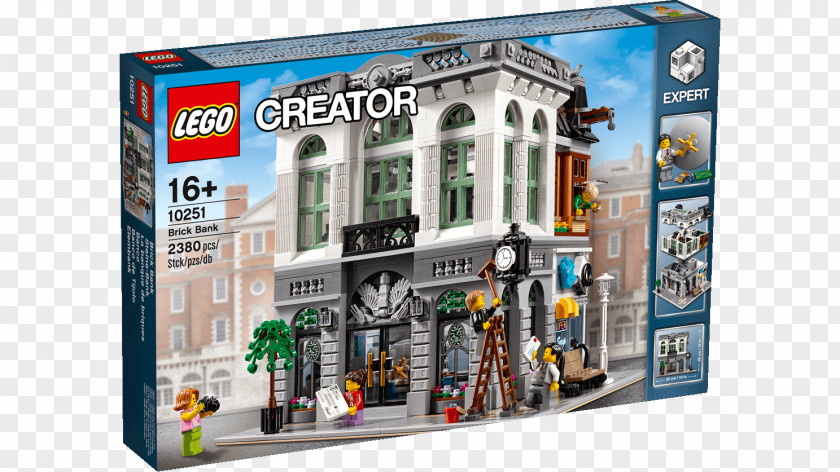 Brick Lego Creator Bank Modular Buildings Minifigure PNG