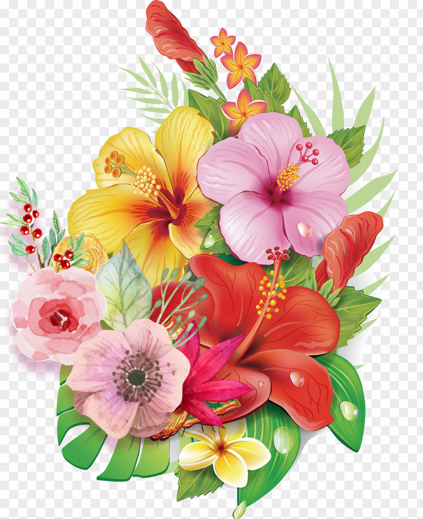 Free Hand-painted Decorative Flowers Drawing Flower Stock Photography Royalty-free PNG
