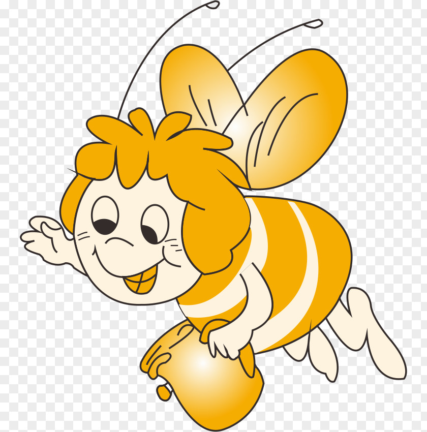 Bee Honey Insect Comics Clip Art PNG