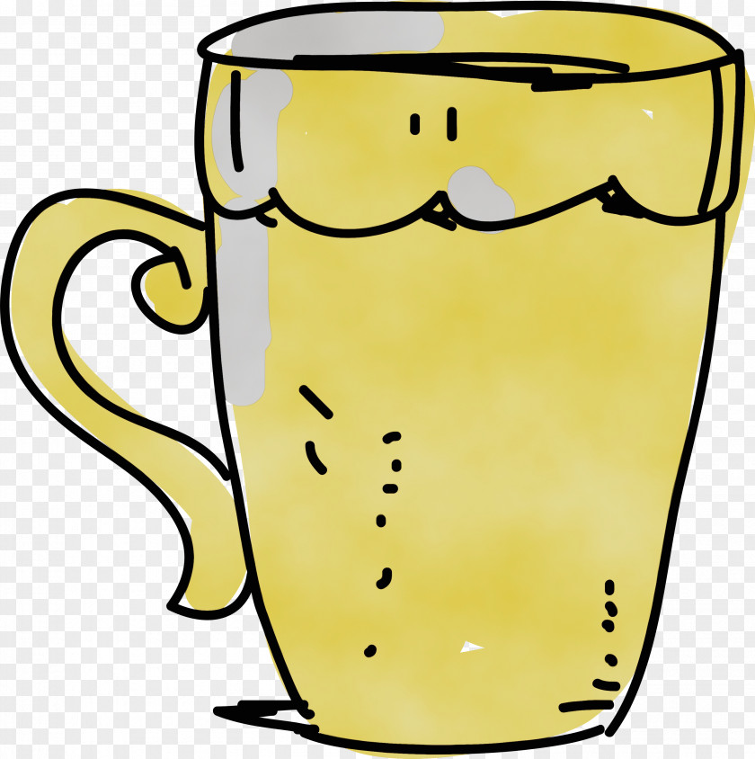 Mug Beer Glassware Pint Glass Yellow PNG