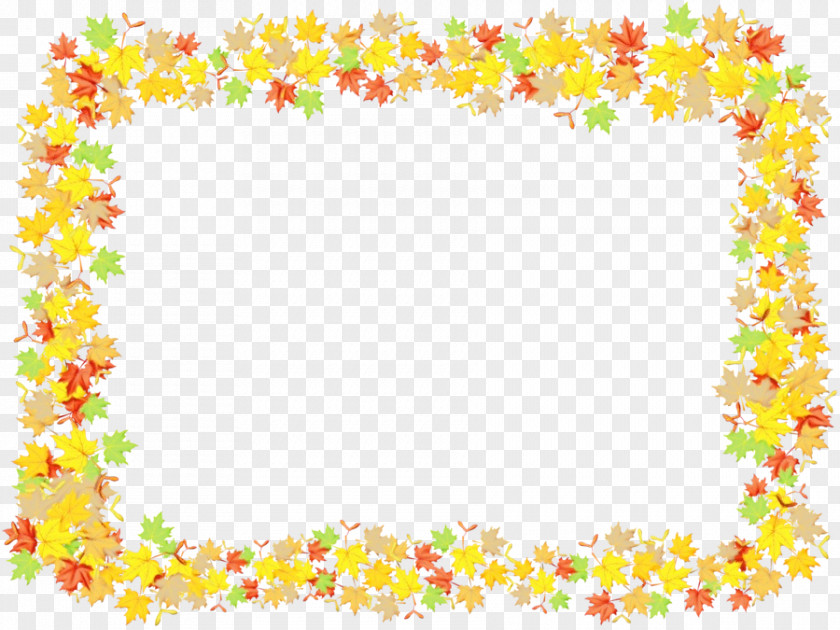 Rectangle Picture Frame Floral Background PNG