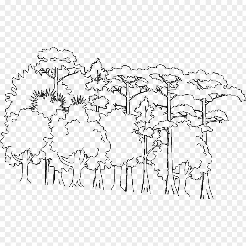 Tree Up Cattle Line Art Horse Cartoon Sketch PNG