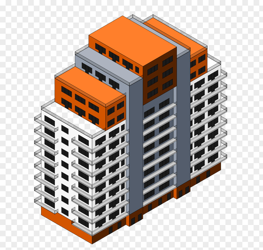 Building Isometric Projection Facade Clip Art PNG