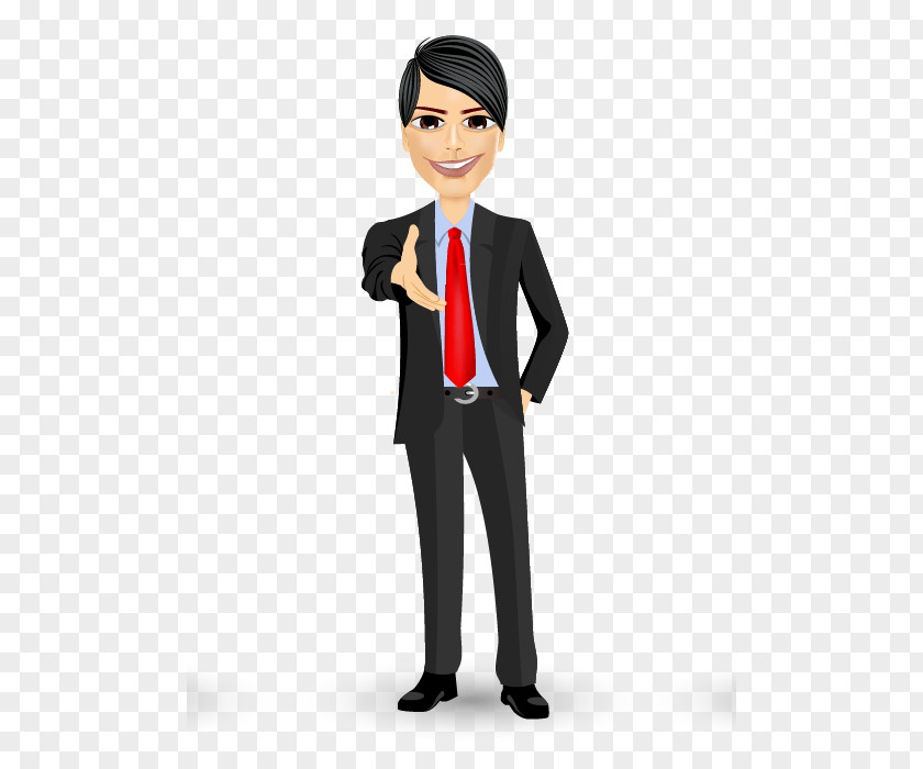 Cartoon Hand Painted Business People Illustration PNG