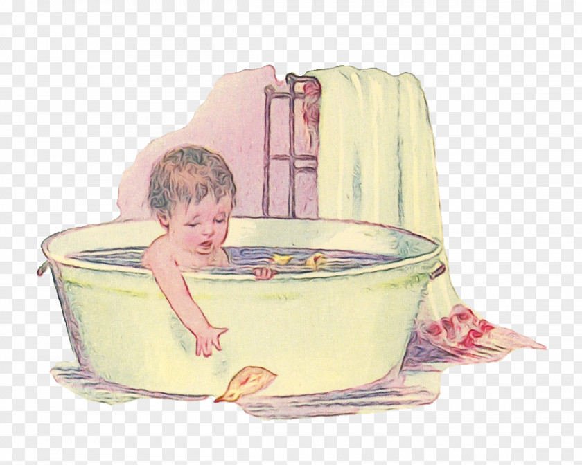 Toddler Baby Bathing Bathtub Pink Child Products PNG