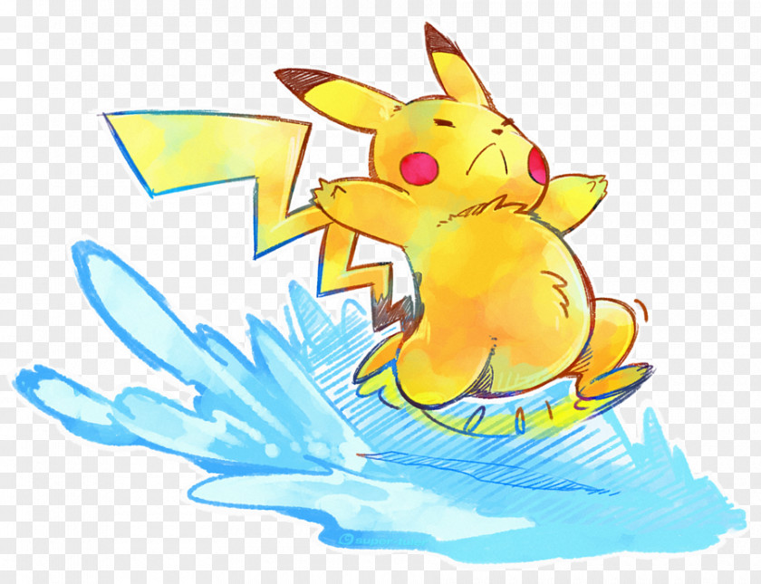 Pikachu Pokémon Trading Card Game Surfing Clip Art PNG