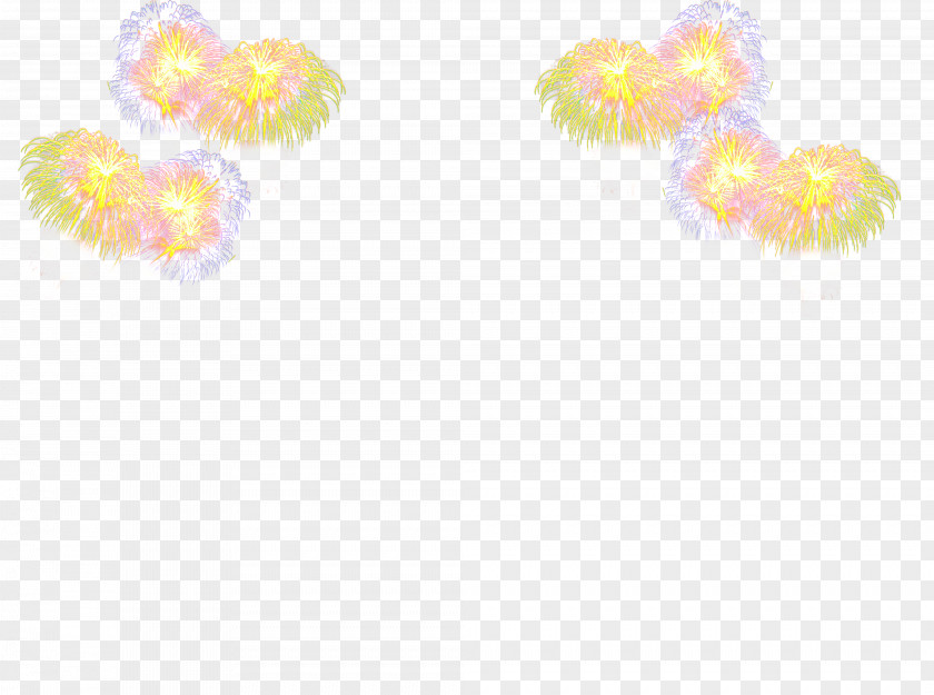 Fireworks Yellow Petal Pattern PNG