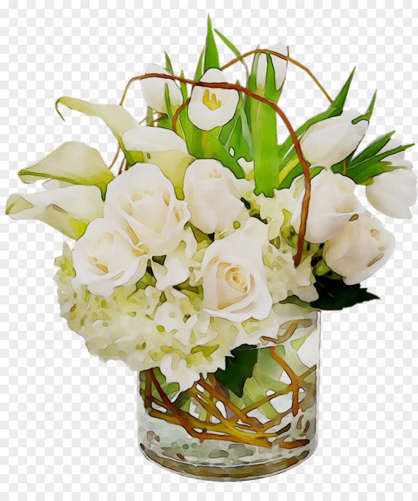 Garden Roses Floral Design Vase Cut Flowers PNG