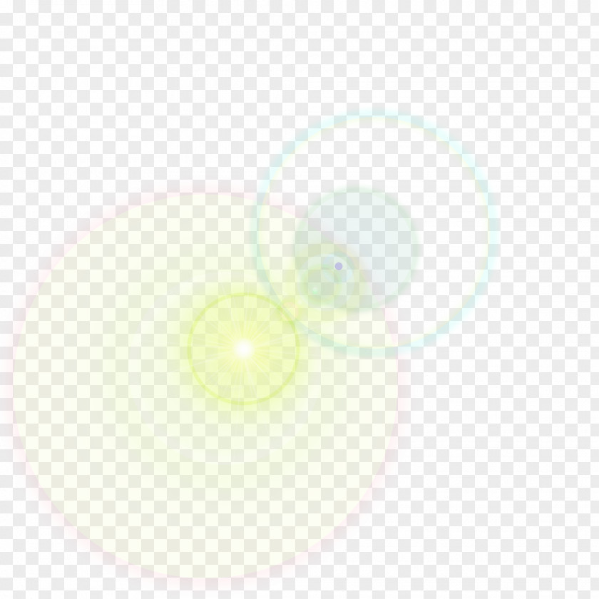 Green Light Effect Element Yellow Circle PNG