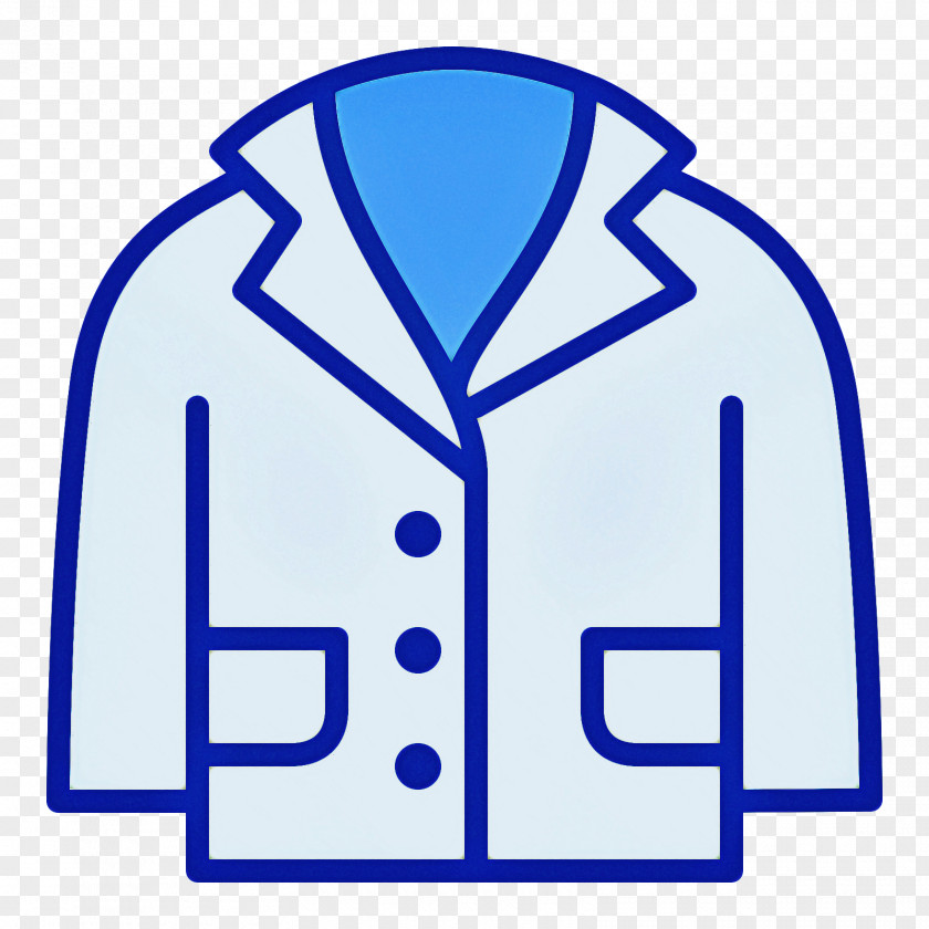 Jacket Electric Blue Coat Cartoon PNG