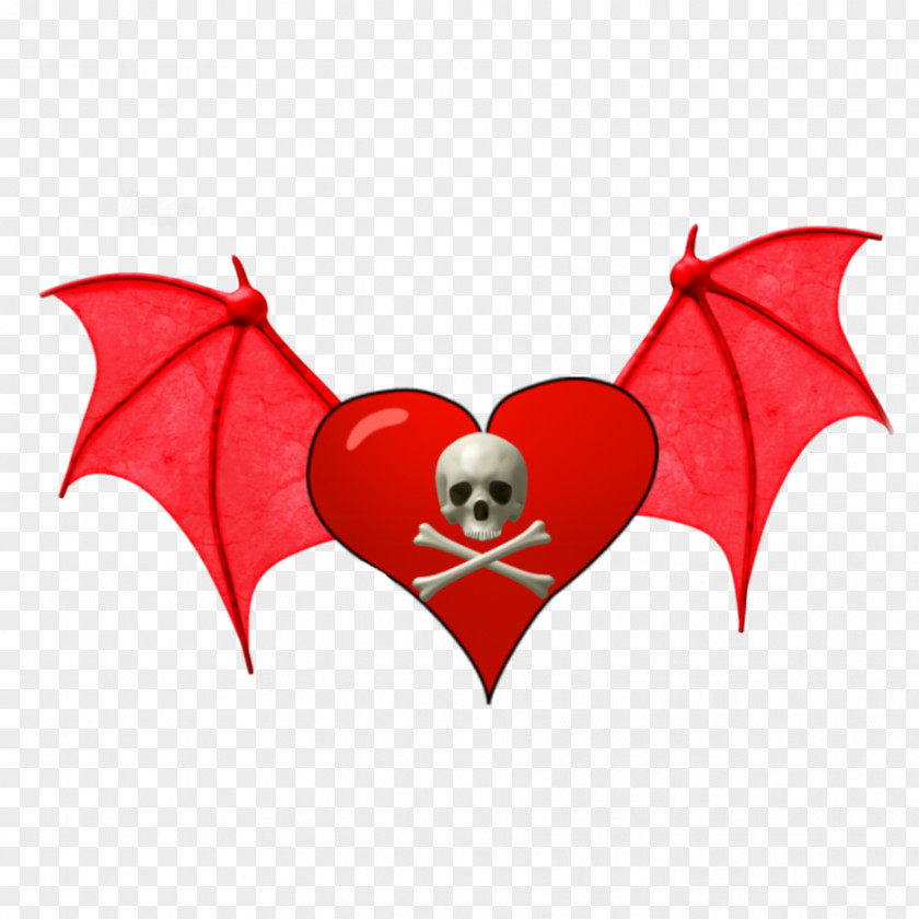 Flying Heart Devil Symbol Clip Art PNG