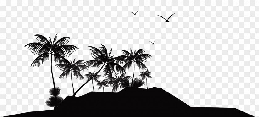 Silhouette Tropical Islands Resort Island Clip Art PNG