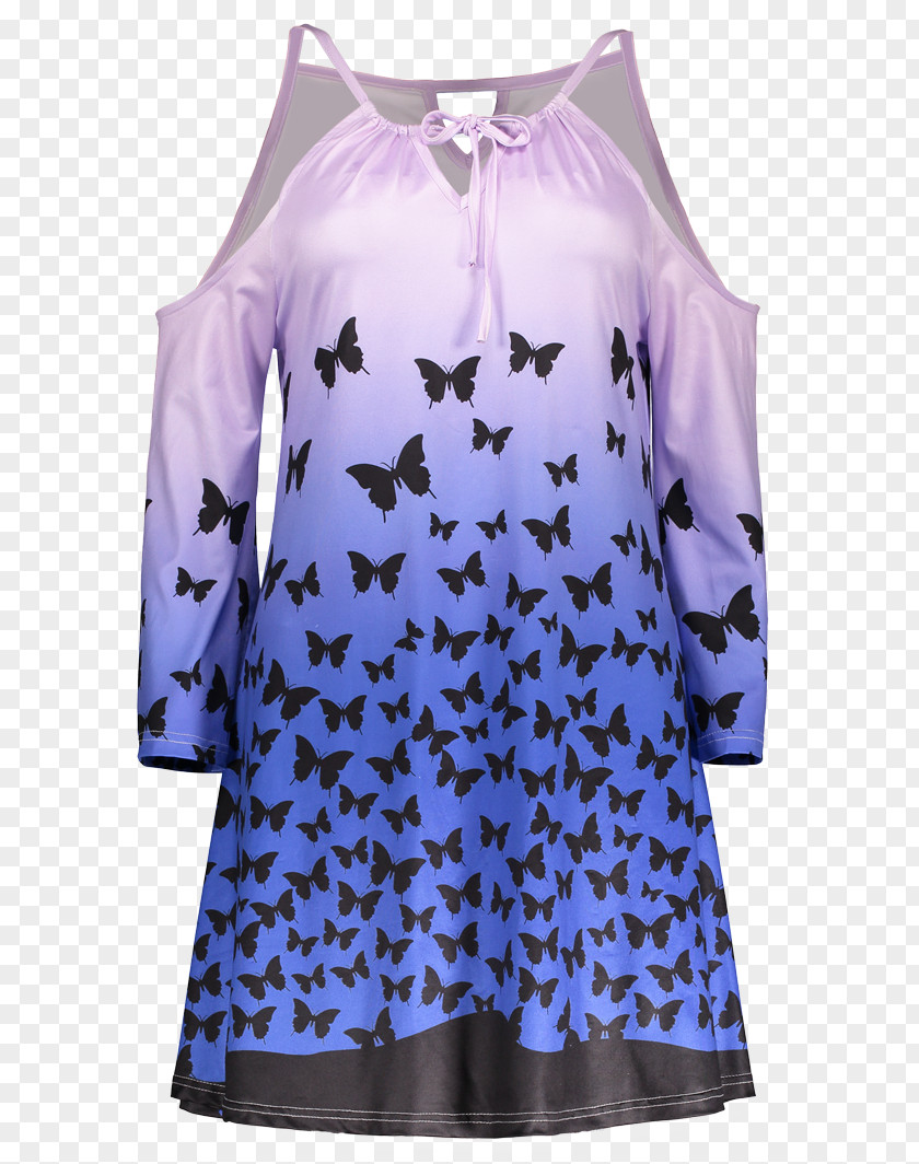 Butterfly Dress Shoulder Blouse Sleeve Tunic PNG