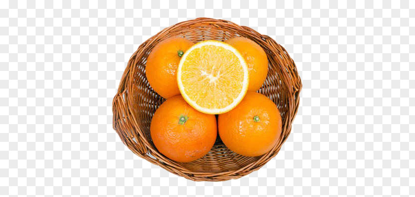 Orange Basket Fruit PNG