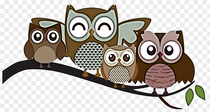 Owl Eastern Screech Cartoon Bird Of Prey Brown PNG