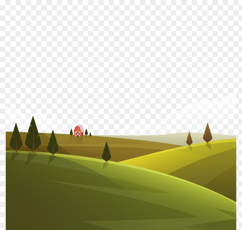 Vector Mountain Euclidean Landscape Plot PNG